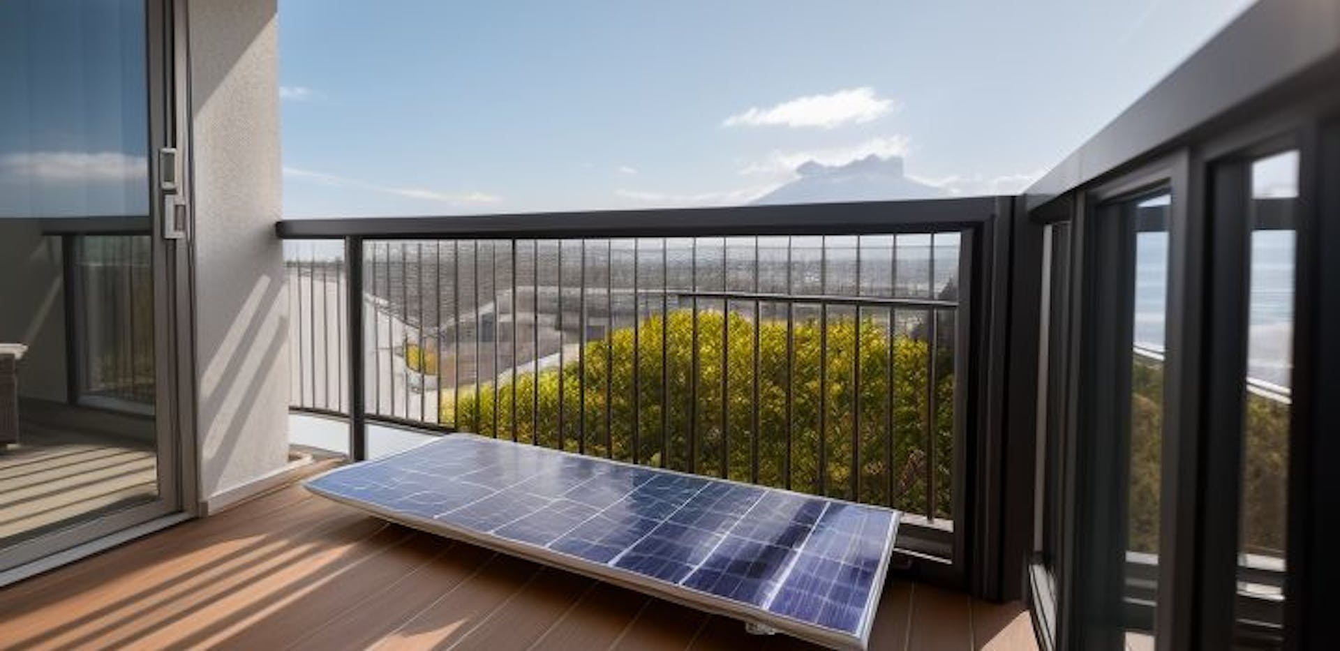 Un kit solaire sur un balcon