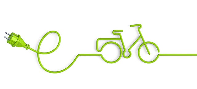 vélo électrique vert