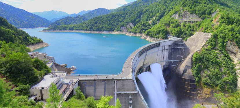 Le barrage d'une centrale hydraulique