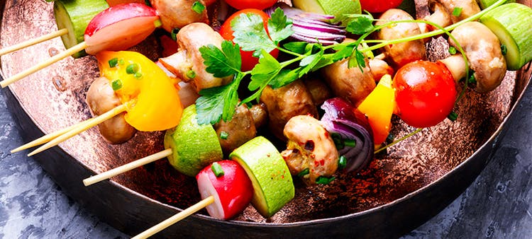 Brochettes végé
