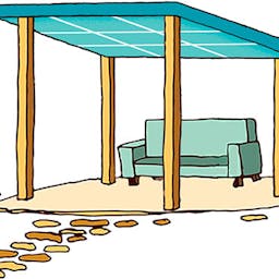 illustration d'une pergola solaire
