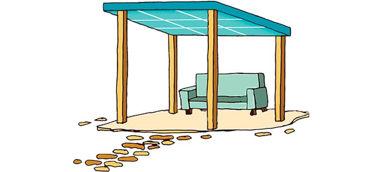 illustration d'une pergola solaire
