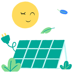 Le soleil qui fait un clin d'œil à un panneau solaire