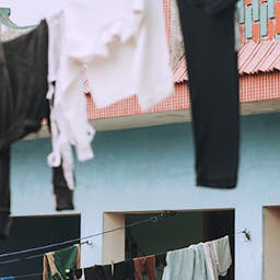 linge étendu dehors