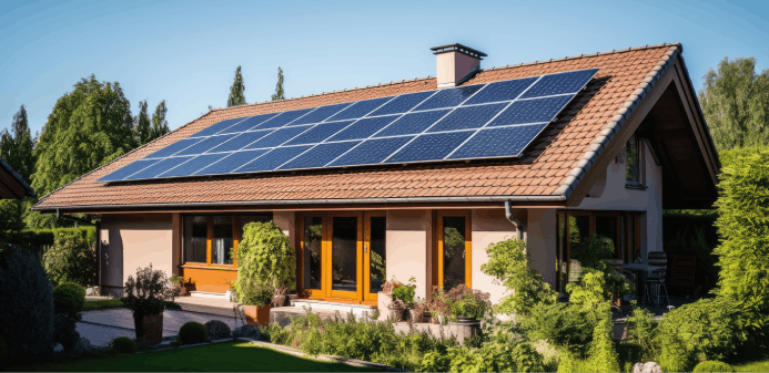 Panneau photovoltaïque sur une maison