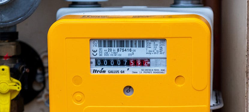 relevé d'un compteur de gaz Gazpar
