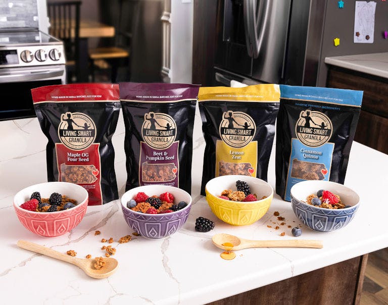Living Smart Granola Product Line Up