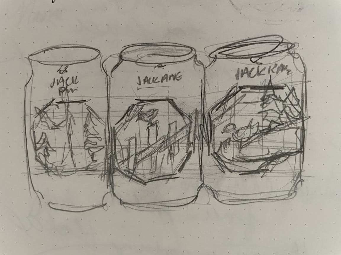 Jack Pine Brewery Can Sketches