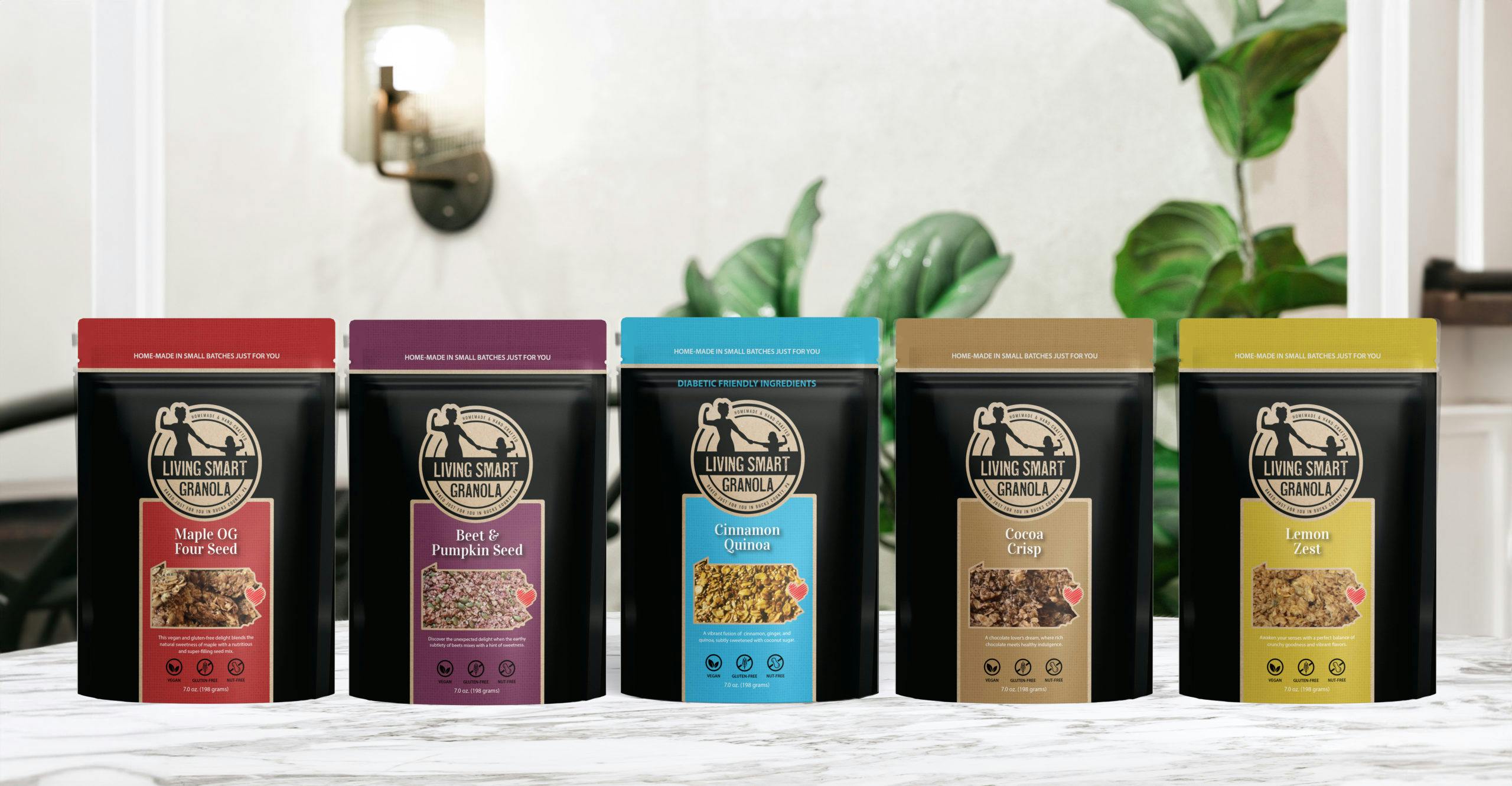 Living Smart Granola Product Line Up