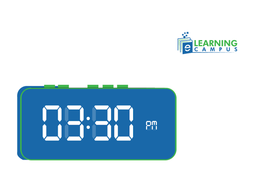3:30 on a clock