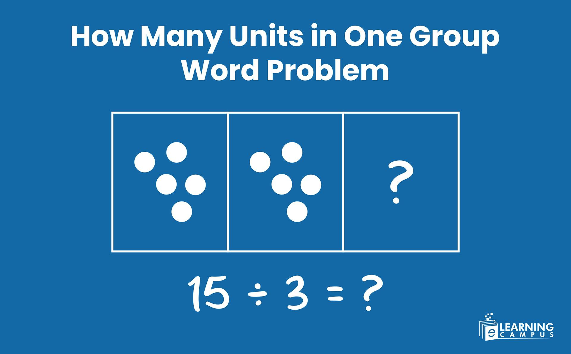 How Many Units in One Group Word Problem