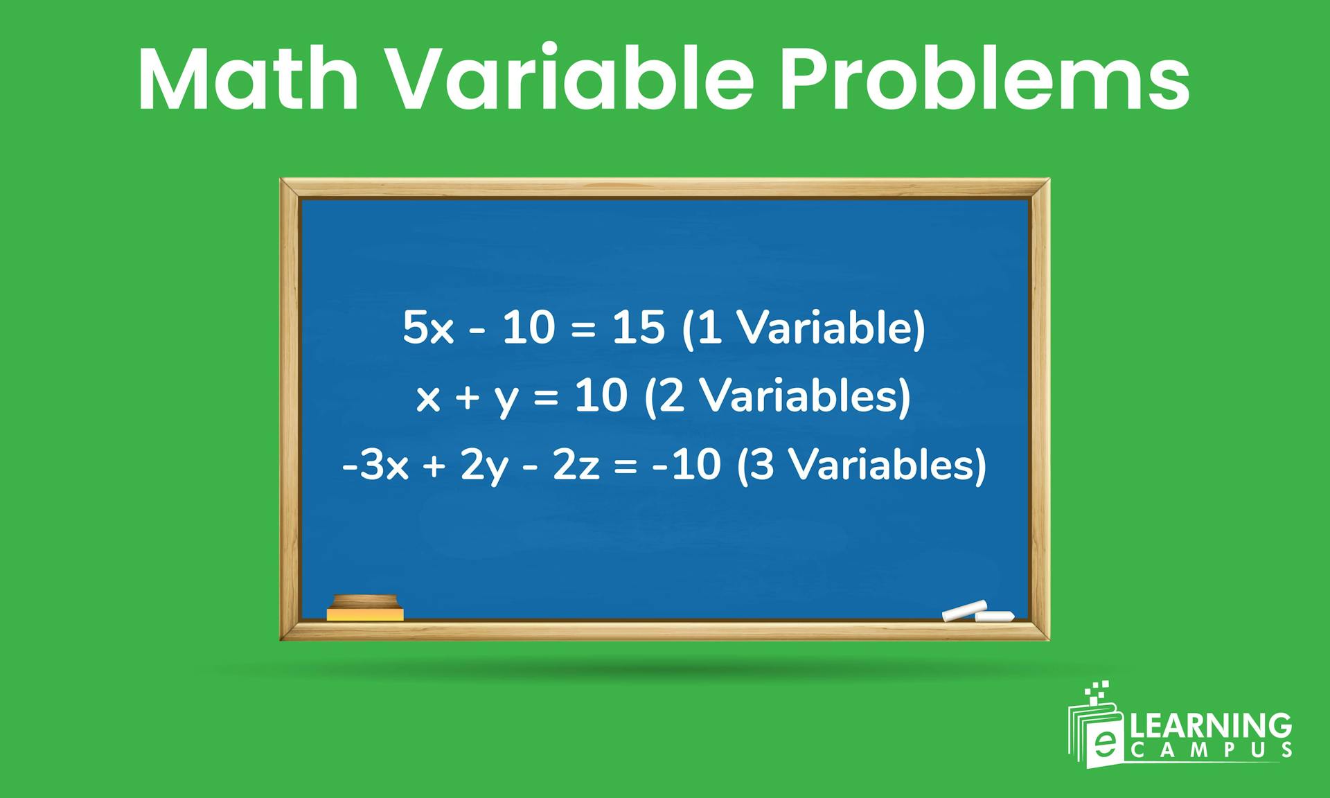 Math Variable Problems with Answers