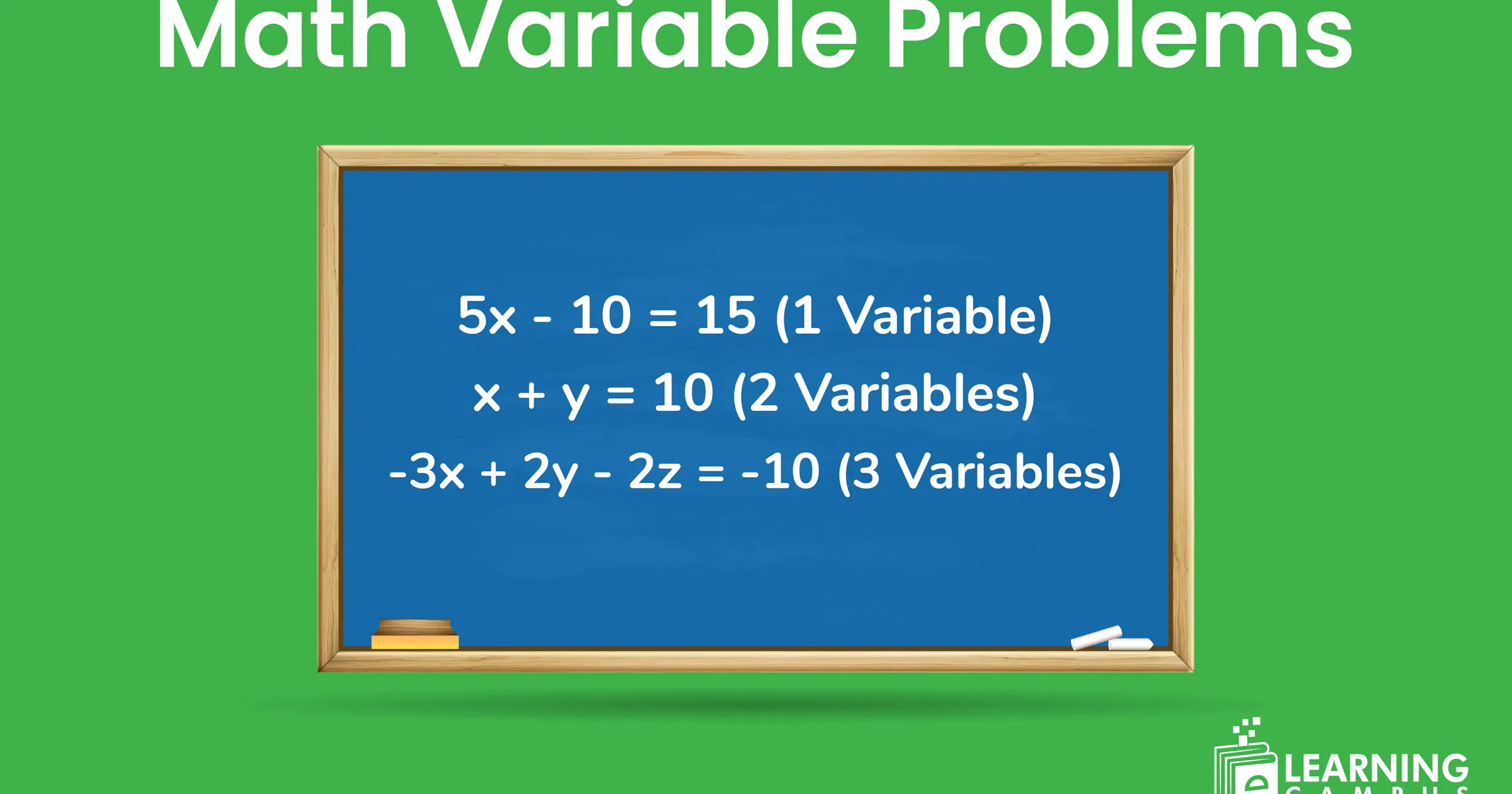 Math Variable Problems with Answers(Practice Problems) Equation