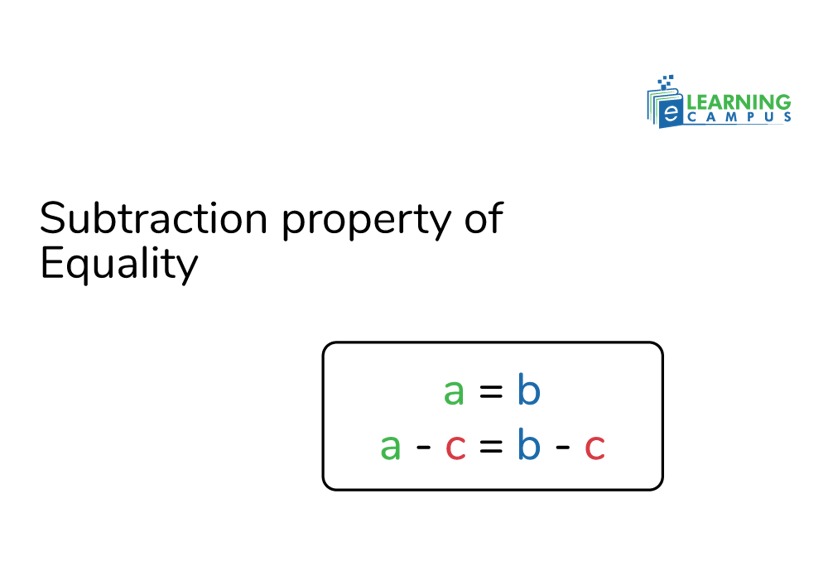 Subtraction Property of Equality Formula