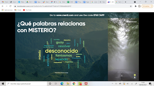 Lluvia de ideas relacionadas con el misterio