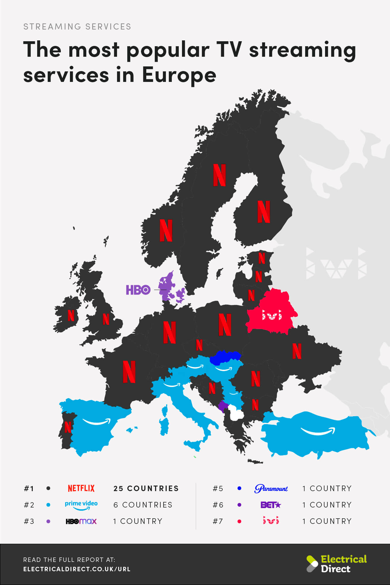 World Map of Most Popular Streaming Service in Every Country Seasia.co