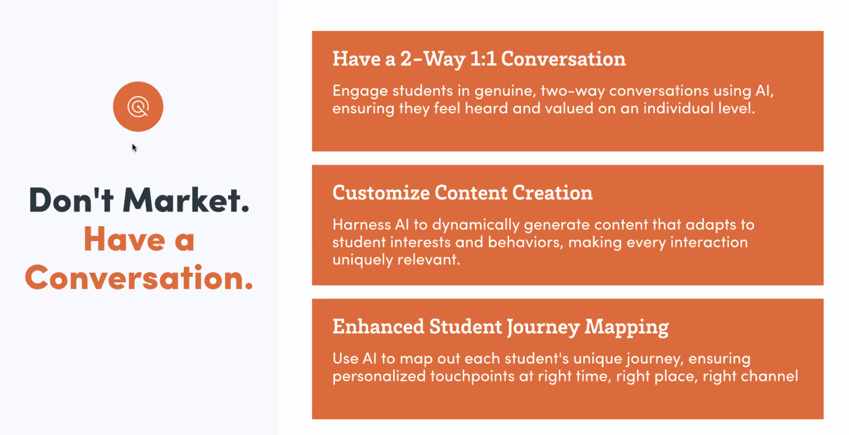 Don't market, have a conversation.