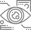 A logo with an eyeball in the center.