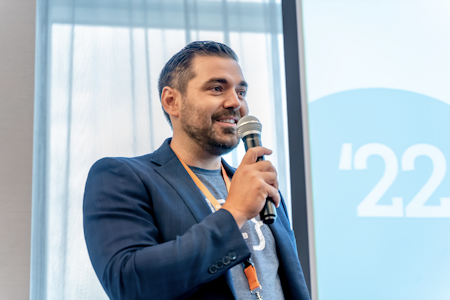 Element451 Founder and CEO Ardis Kadiu presenting at Engage Summit 2022