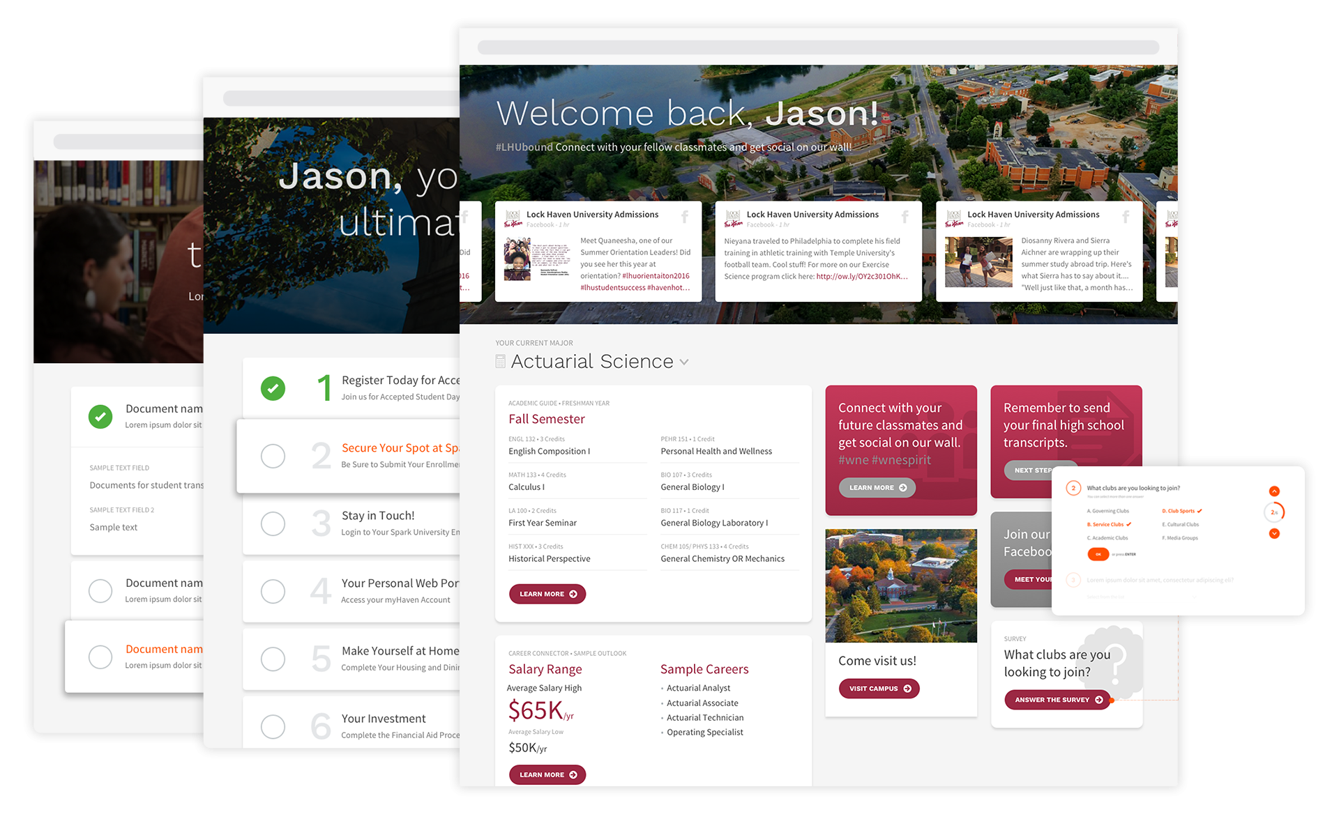 An example of microsites built on Element451