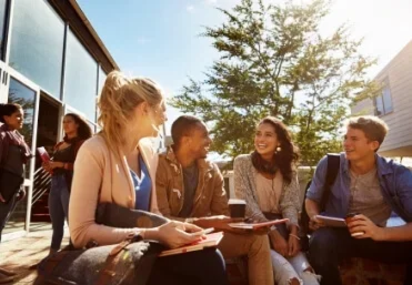 A group of students