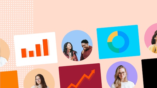 A collection of images, icons and graphs