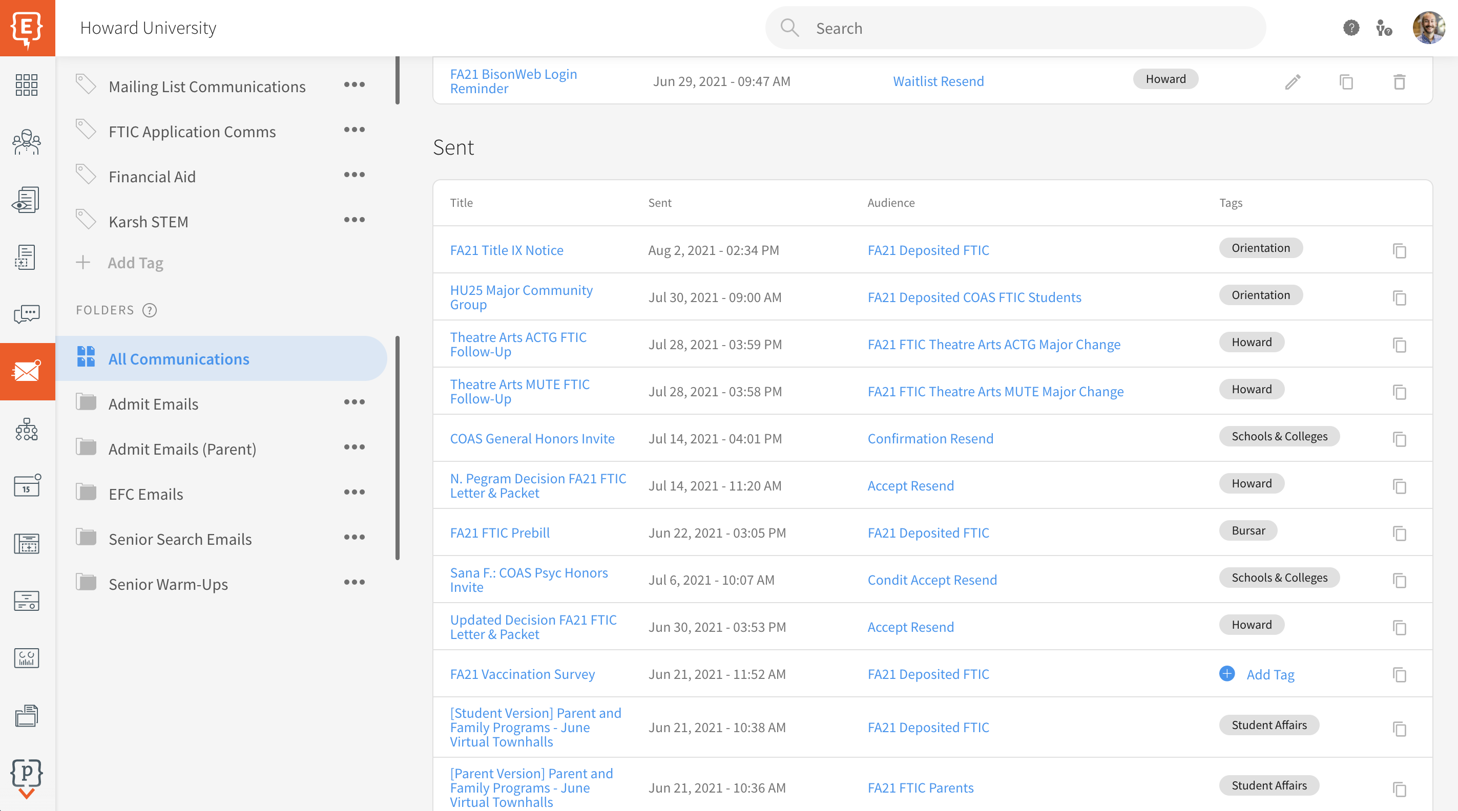 Howard University - Emails - Element451