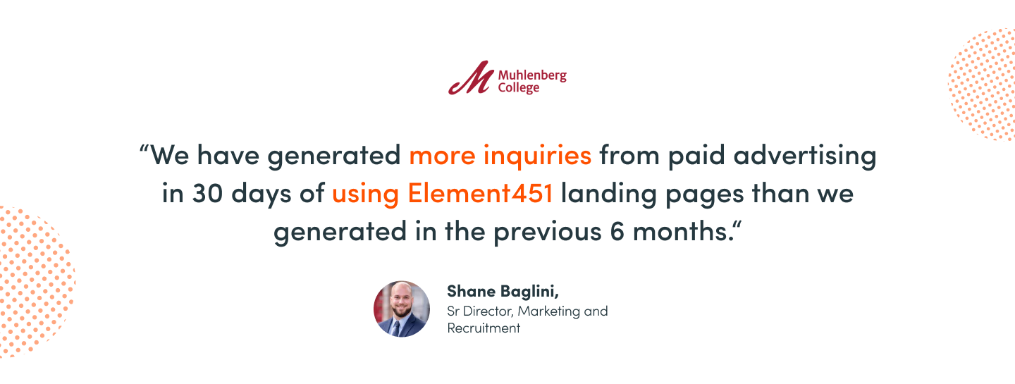 Shane Baglini Sr Director Marketing and Recruitment Muhlenberg College