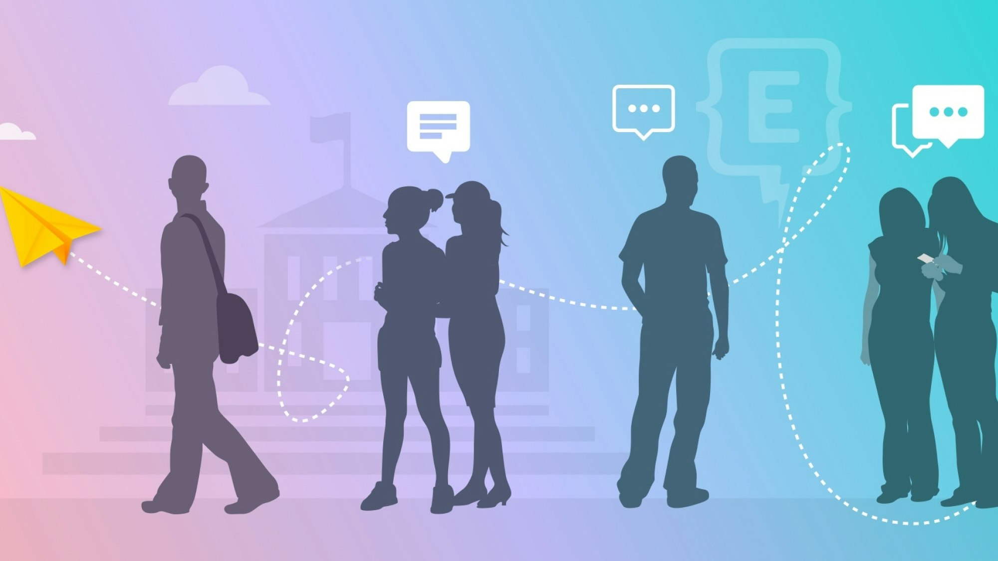 People viewing app messages