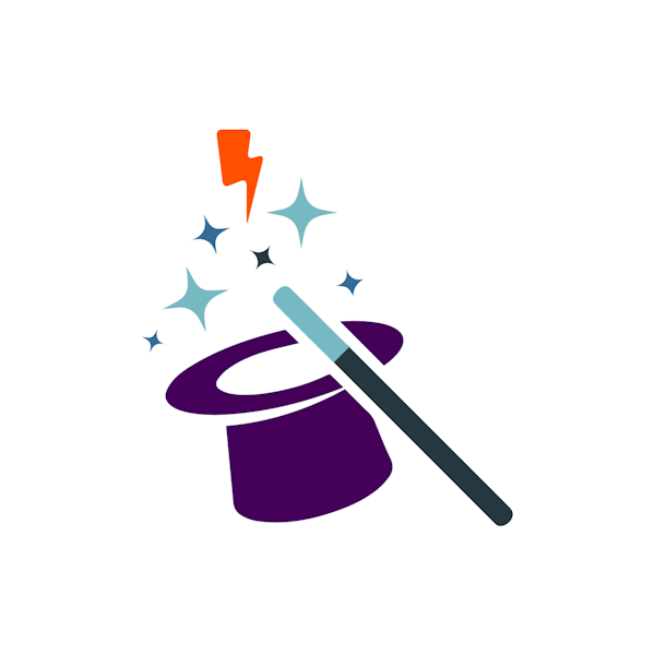 Magician hat with wand