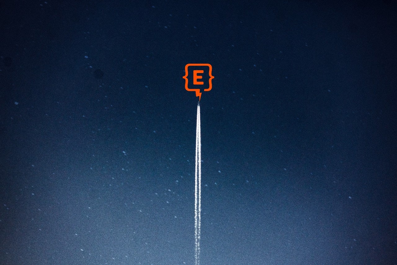 The Element451 student engagement CRM logo shooting into space like a rocket