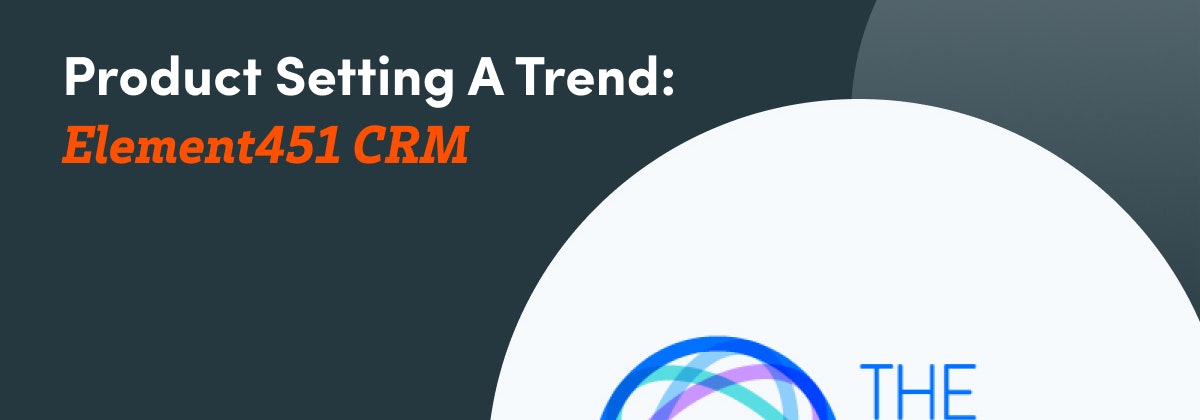 Card showing the logo for The Edtech Awards with text that says Finalists Element451 for best new product and product setting a trend