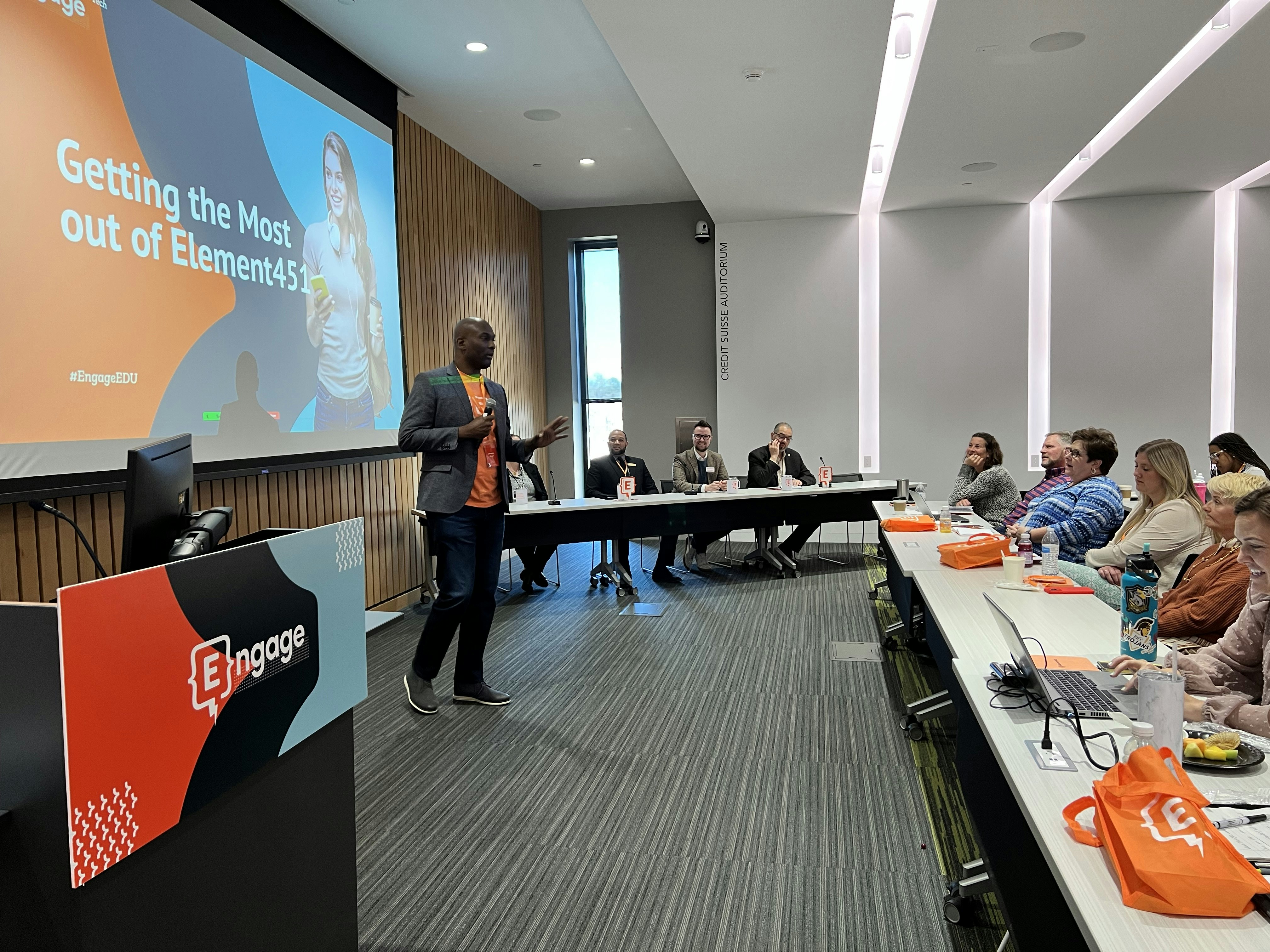 Element451 staff and higher education professionals at the Engage @ Wake Tech conference