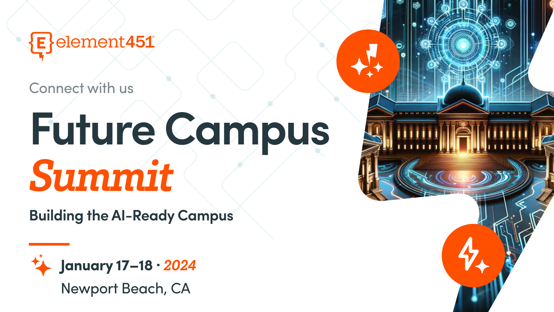 Tambellini Group's Future Campus Summit, set to take place on January 17–18, 2024, in Newport Beach, CA.
