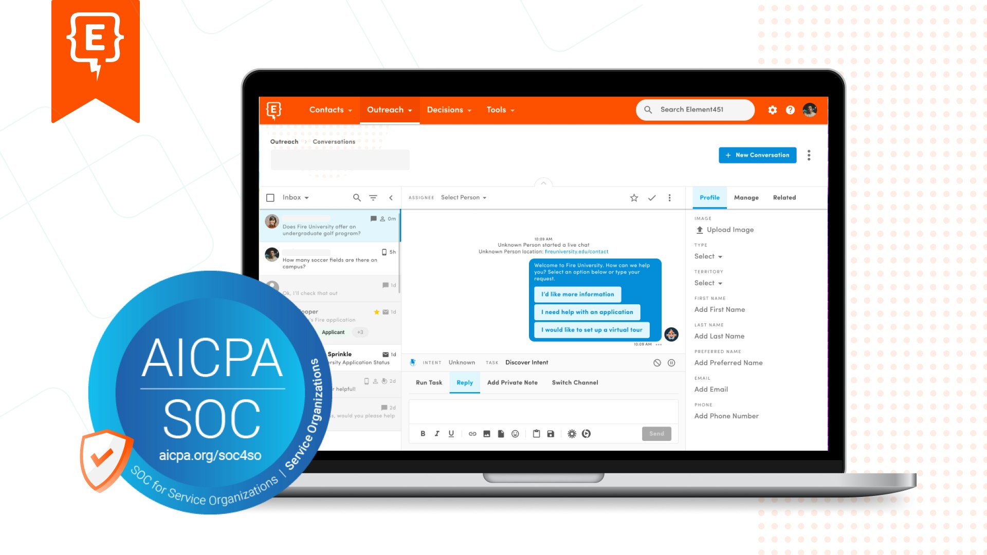 Element451 Announces SOC 2 Type II Compliance with SOC 2 security seal