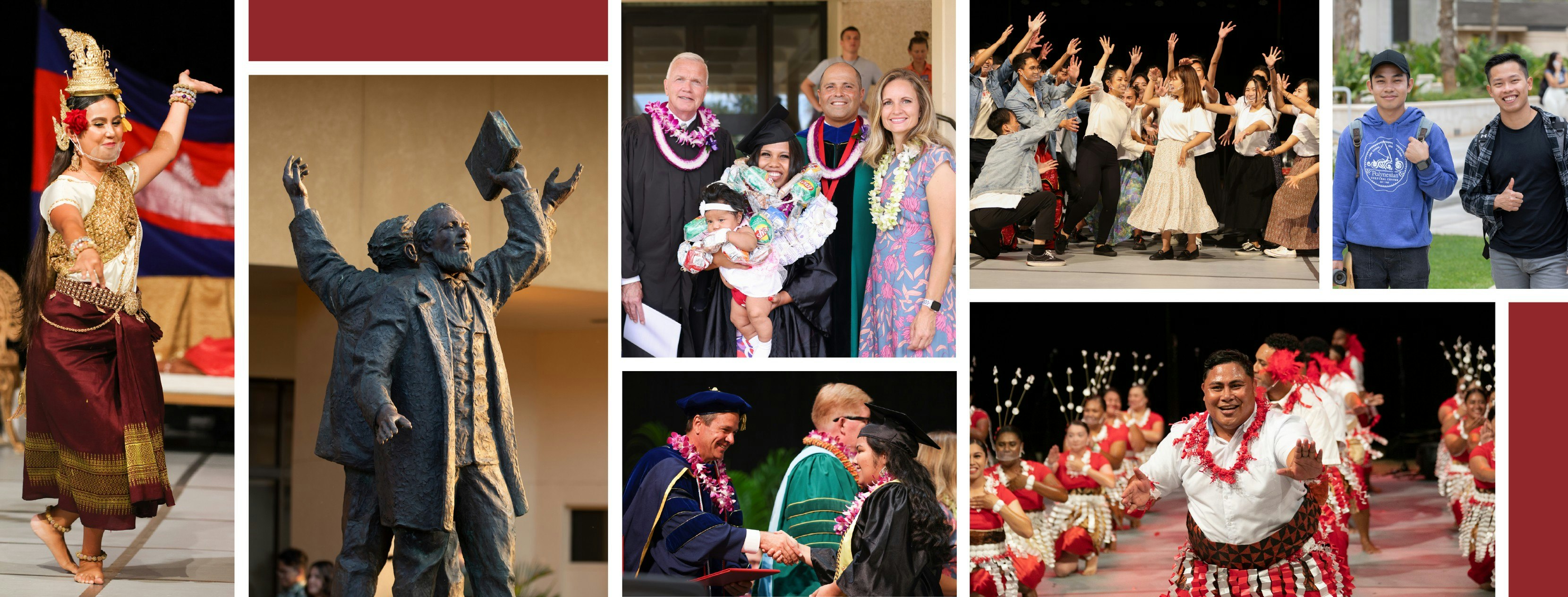 Collage of BYU-Hawaii students and events