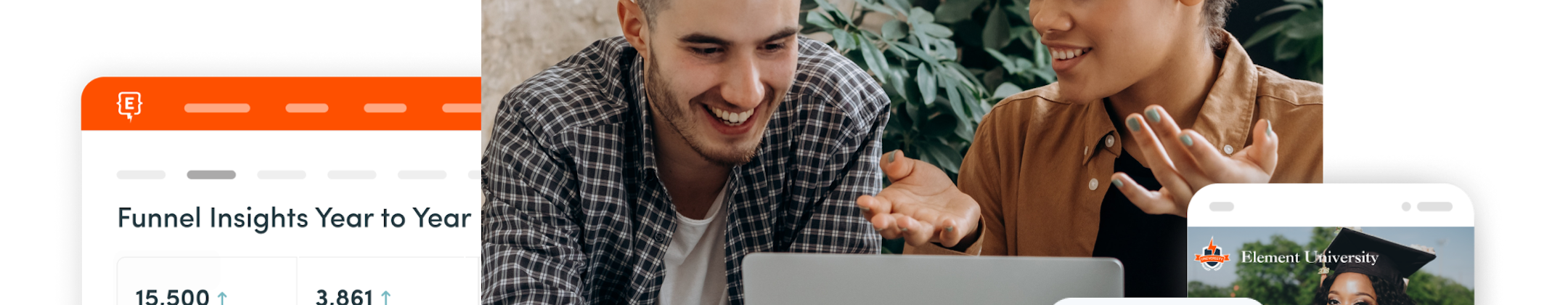 Streamline your tech with our powerful integrated student engagement software, Element451