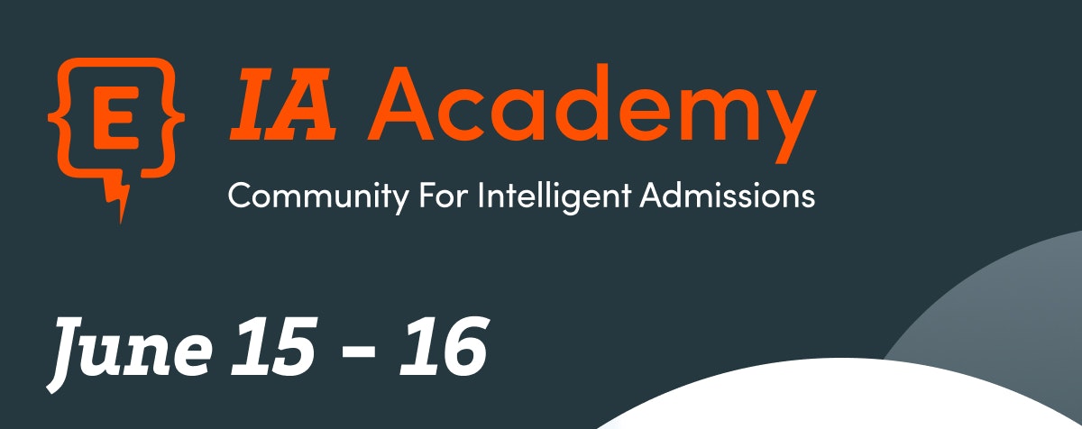 IA Academy logo with image of a female student wearing headphones and working on a laptop