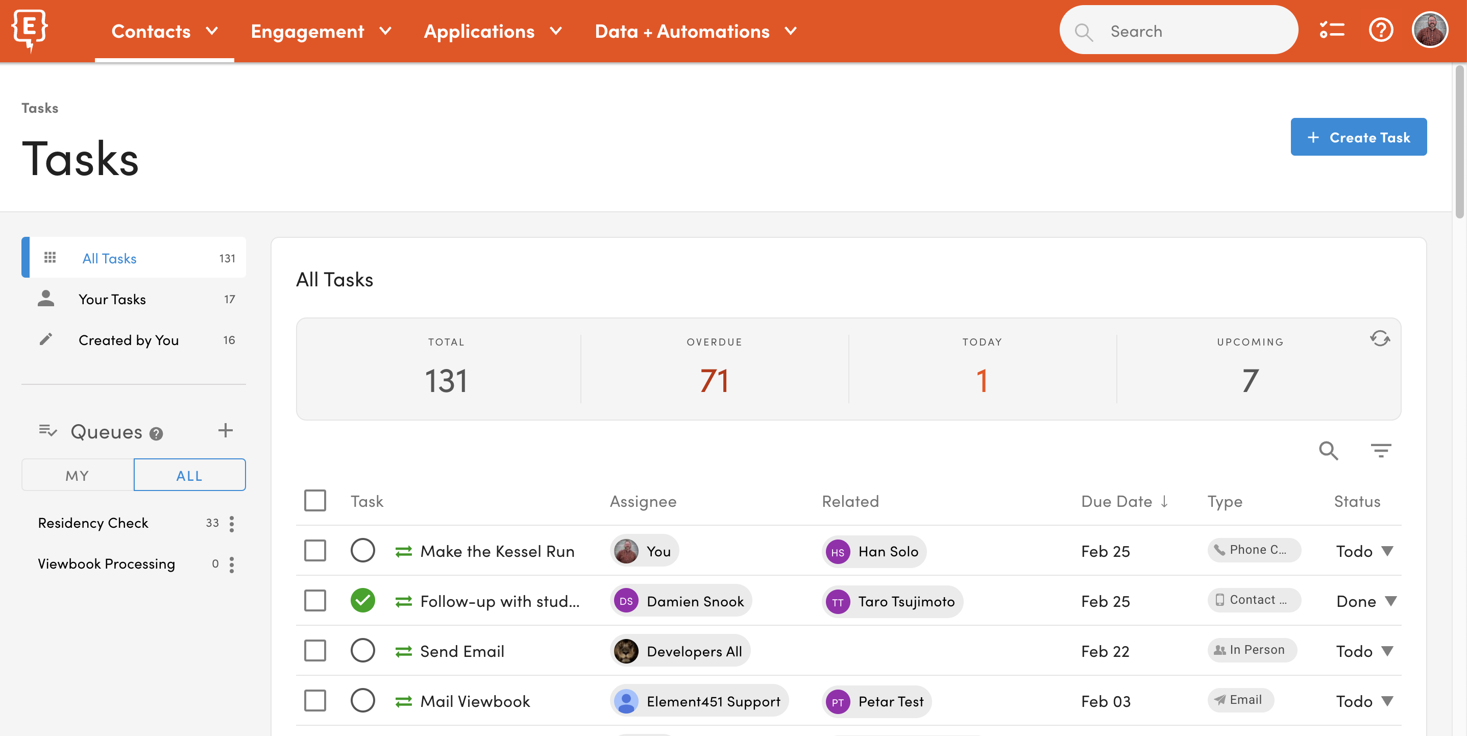 Screenshot of Bolt Tasks module