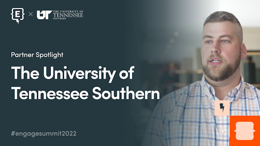 Image of Tyler Cox from UT Southern. Title: Partner Spotlight - The University of Tennessee Southern and the Element451 logo