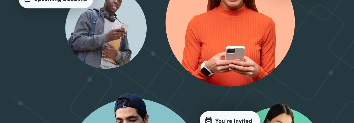 students texting