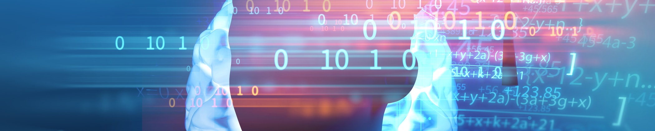 This image features a digital silhouette of a human head wearing a graduation cap, symbolizing education.