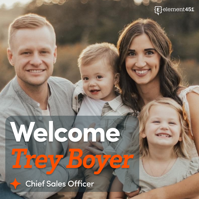 Trey Boyer, chief sales officer, and his family