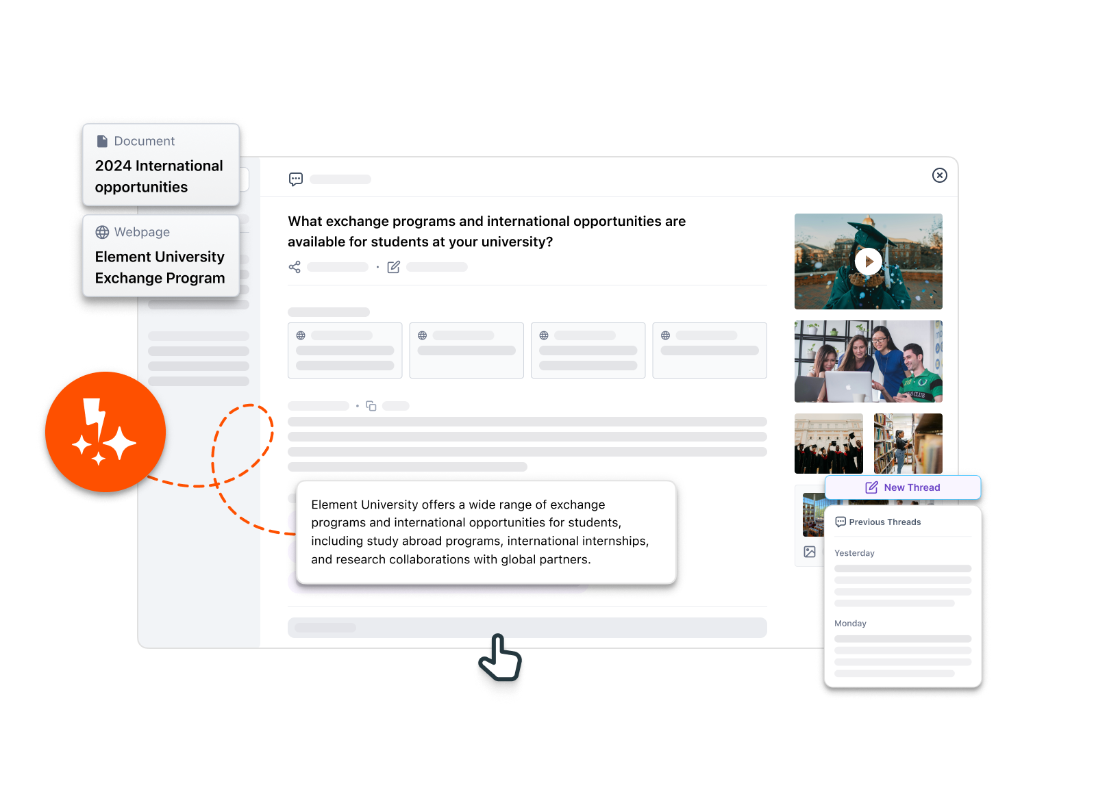 generative AI search on school websites powered by Element451's Discovery tool