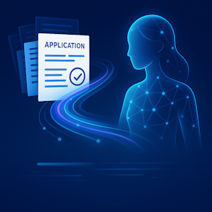 An AI agent reviews college applications