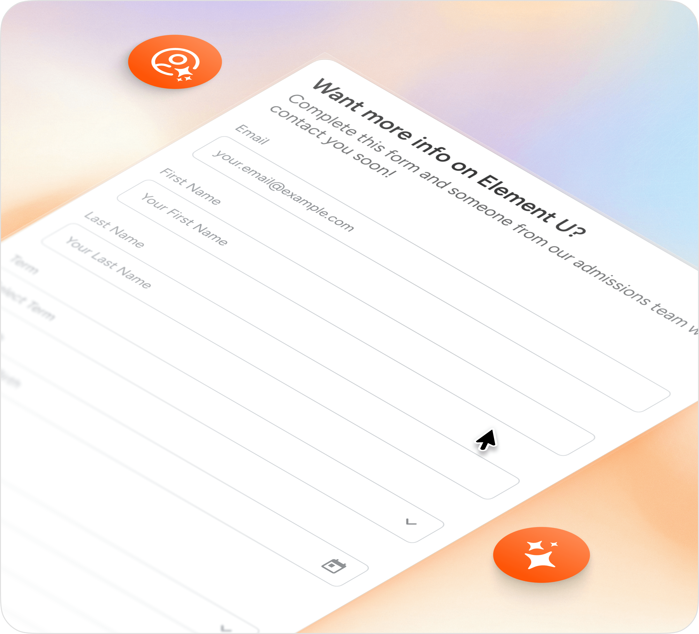an example of a lead capture form built with Element451