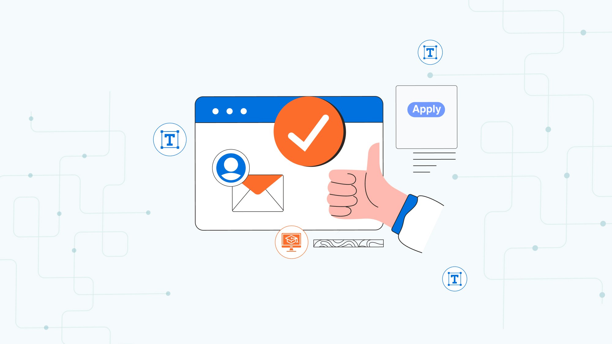 Graphical user interface, Artificial Intelligence in enrollment: email, applications, text box