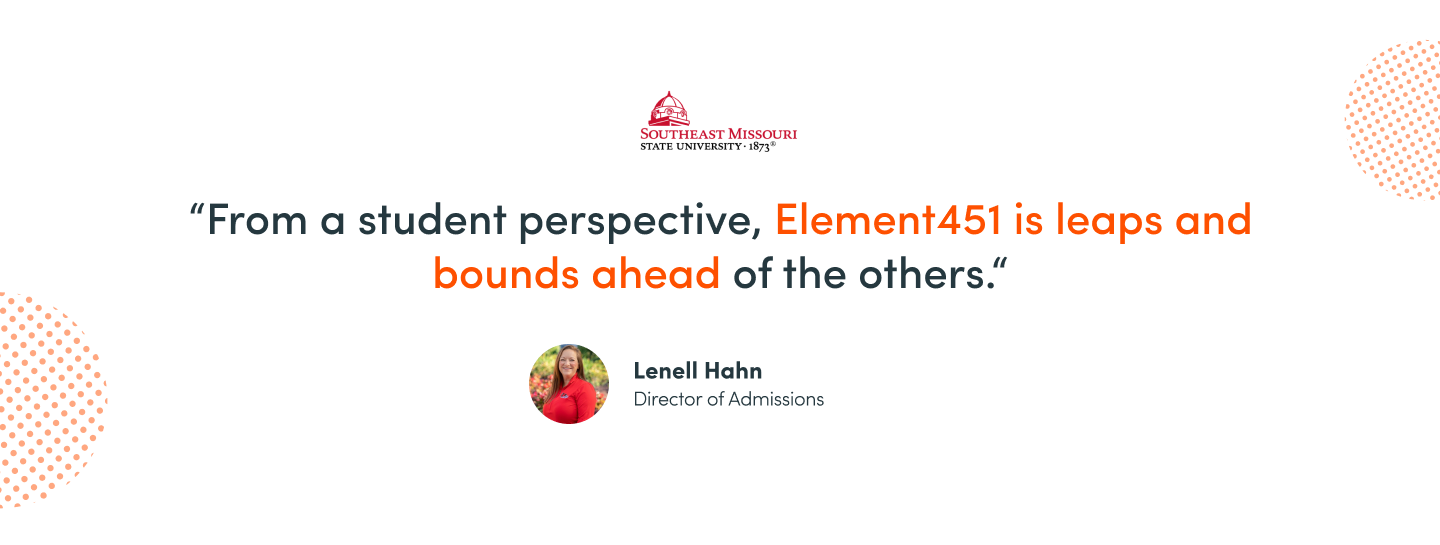 Lenell Hahn Director of Admissions Southeast Missouri State University