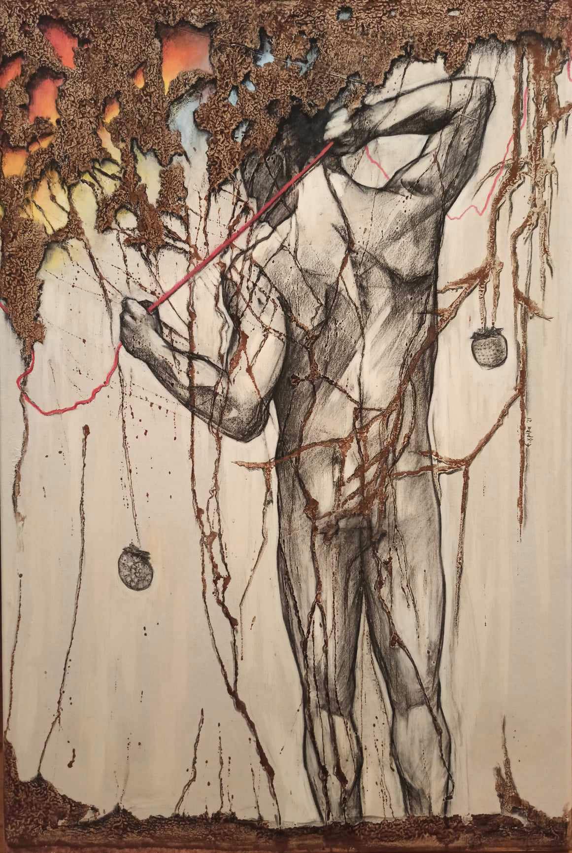 Elena Griva's painting – Clotho Lachisis before Atropos