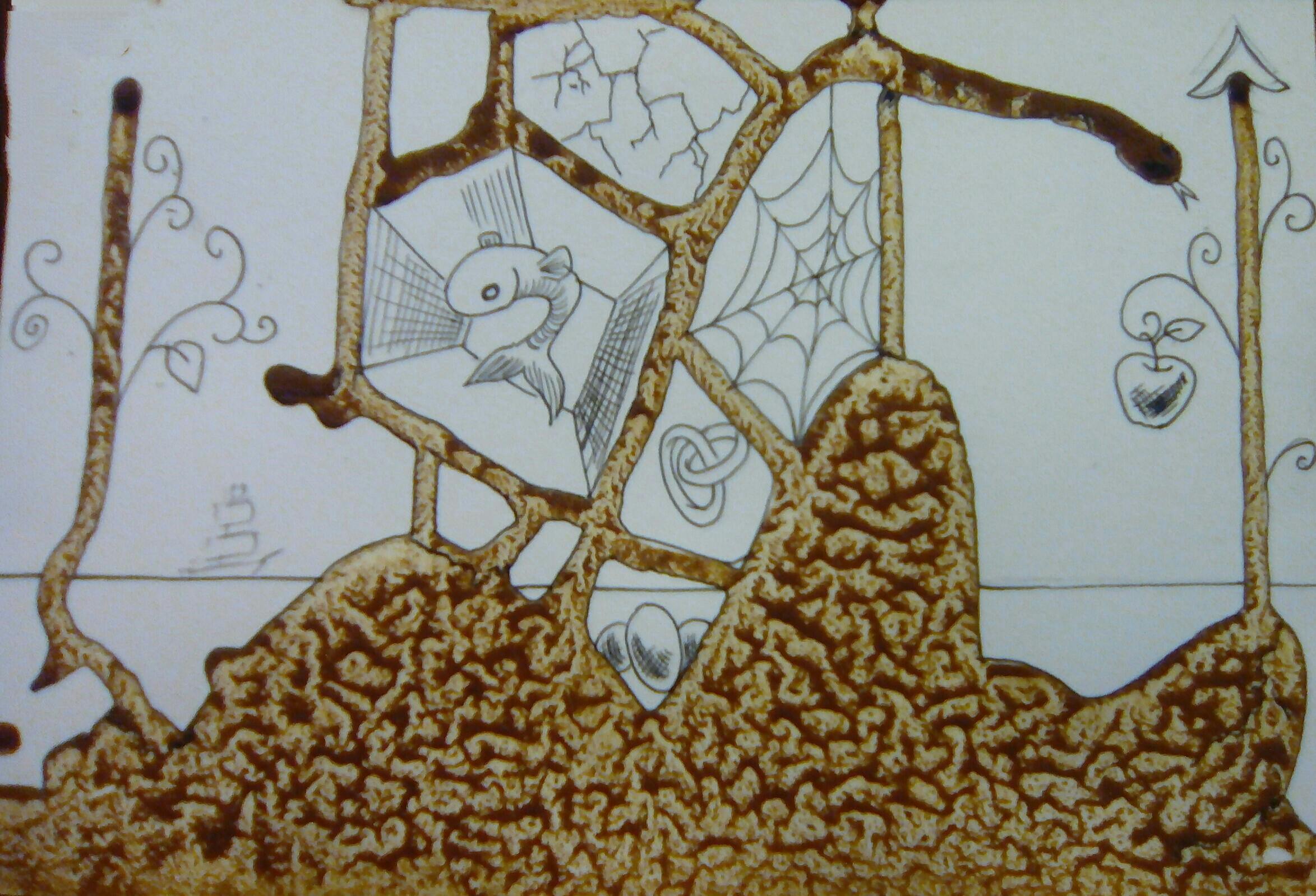 Elena Griva's painting – Study on intersection